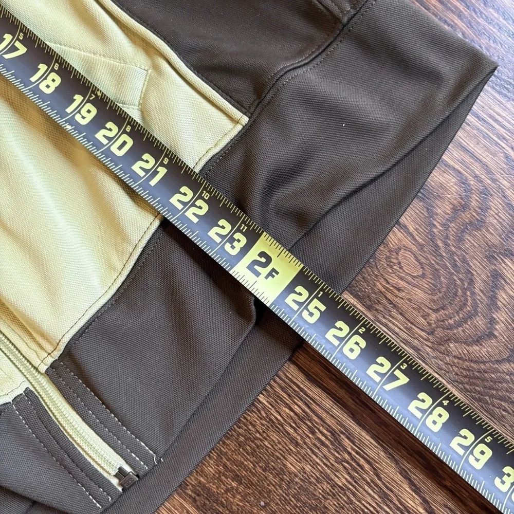 VTG Nike Full Zip Sweatshirt Sz XL Womens 16-18 Yellow Brown Track Jacket Active